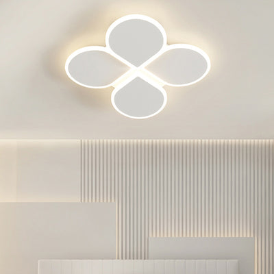 Moderne Einfachheit Klee Runde Eisen Acryl LED Semi-Flush Mount Deckenleuchte für Schlafzimmer 
