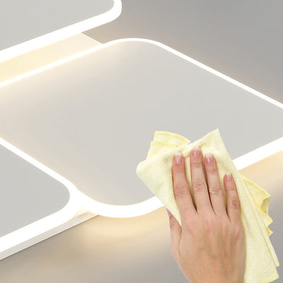 Moderne Einfachheit Klee Runde Eisen Acryl LED Semi-Flush Mount Deckenleuchte für Schlafzimmer 