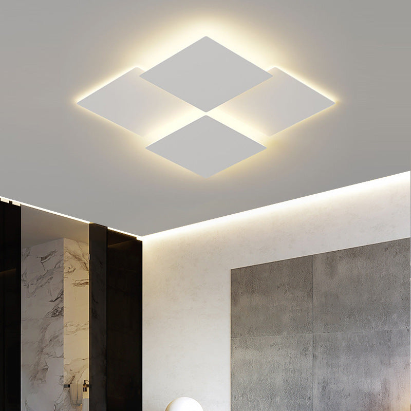 Moderne Einfachheit Klee Runde Eisen Acryl LED Semi-Flush Mount Deckenleuchte für Schlafzimmer 
