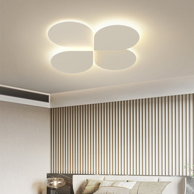 Moderne Einfachheit Klee Runde Eisen Acryl LED Semi-Flush Mount Deckenleuchte für Schlafzimmer 