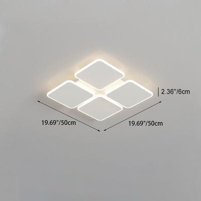 Moderne Einfachheit Klee Runde Eisen Acryl LED Semi-Flush Mount Deckenleuchte für Schlafzimmer 