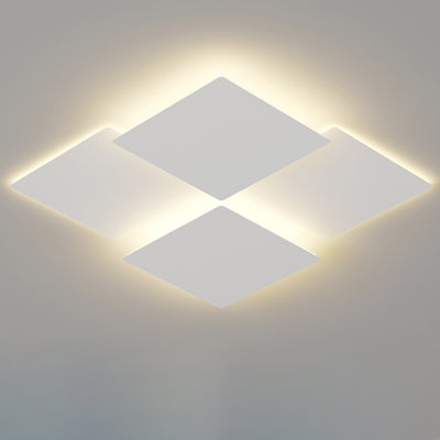 Moderne Einfachheit Klee Runde Eisen Acryl LED Semi-Flush Mount Deckenleuchte für Schlafzimmer 