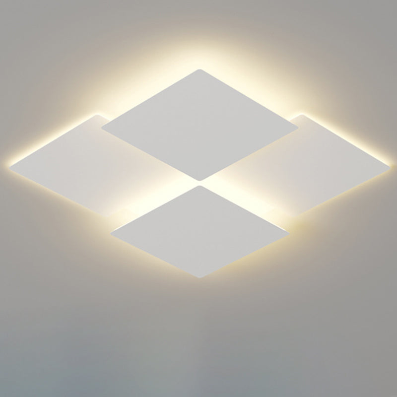 Moderne Einfachheit Klee Runde Eisen Acryl LED Semi-Flush Mount Deckenleuchte für Schlafzimmer 
