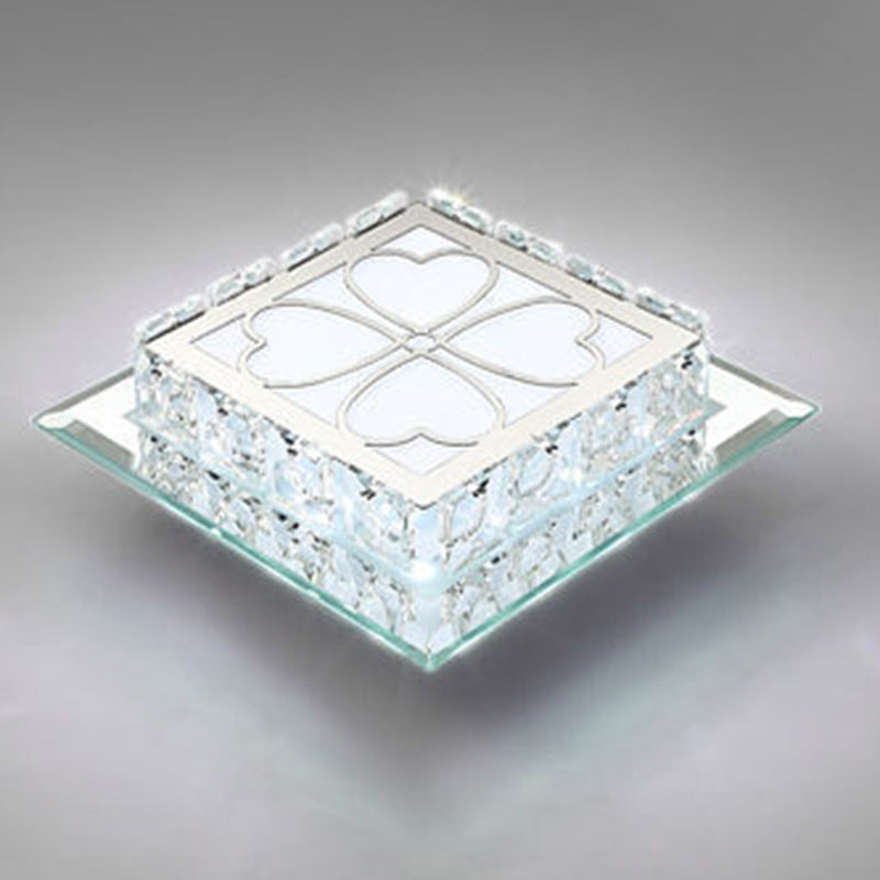 Moderne Einfachheit Quadrat Glas Kristall LED Deckenleuchte für den Flur 