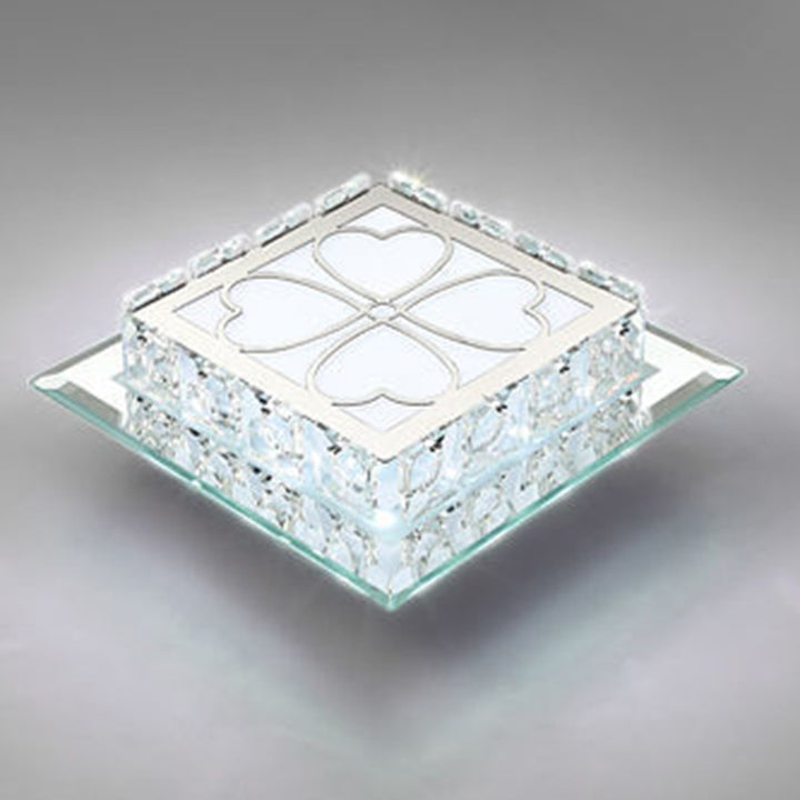 Moderne Einfachheit Quadrat Glas Kristall LED Deckenleuchte für den Flur 