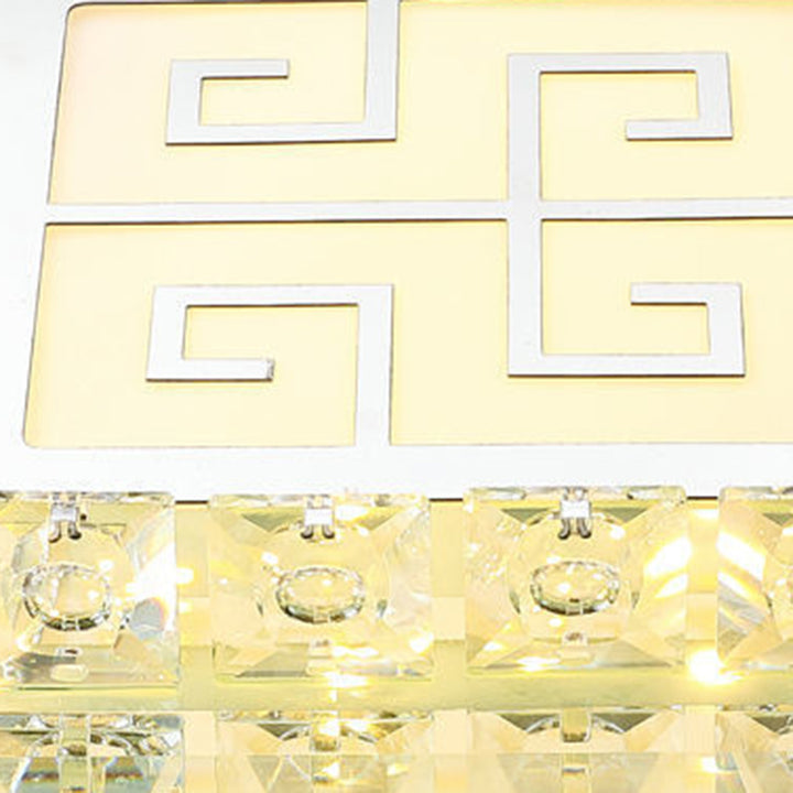 Moderne Einfachheit Quadrat Glas Kristall LED Deckenleuchte für den Flur 