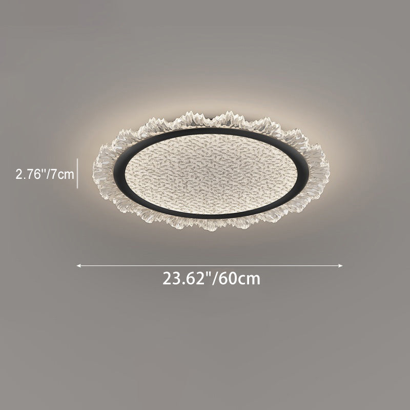 Moderne Luxus Transparente Runde Aluminium Acryl LED Deckenleuchte Für Schlafzimmer 