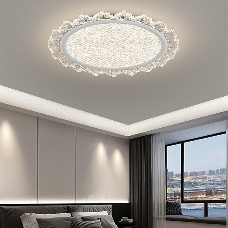 Moderne Luxus Transparente Runde Aluminium Acryl LED Deckenleuchte Für Schlafzimmer 