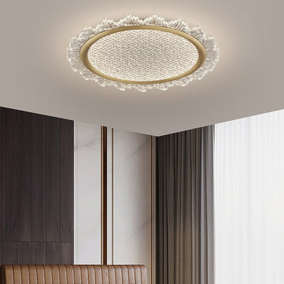 Moderne Luxus Transparente Runde Aluminium Acryl LED Deckenleuchte Für Schlafzimmer 