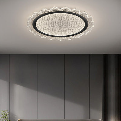 Moderne Luxus Transparente Runde Aluminium Acryl LED Deckenleuchte Für Schlafzimmer 