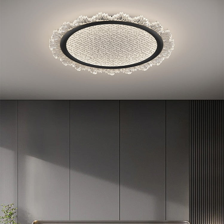 Moderne Luxus Transparente Runde Aluminium Acryl LED Deckenleuchte Für Schlafzimmer 