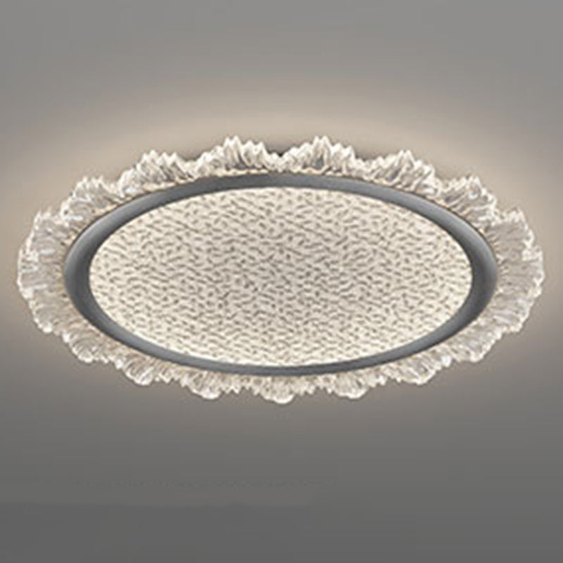 Moderne Luxus Transparente Runde Aluminium Acryl LED Deckenleuchte Für Schlafzimmer 