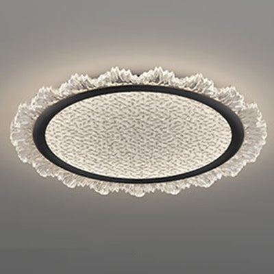 Moderne Luxus Transparente Runde Aluminium Acryl LED Deckenleuchte Für Schlafzimmer 