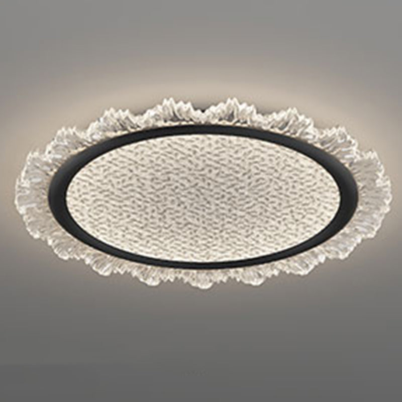 Moderne Luxus Transparente Runde Aluminium Acryl LED Deckenleuchte Für Schlafzimmer 