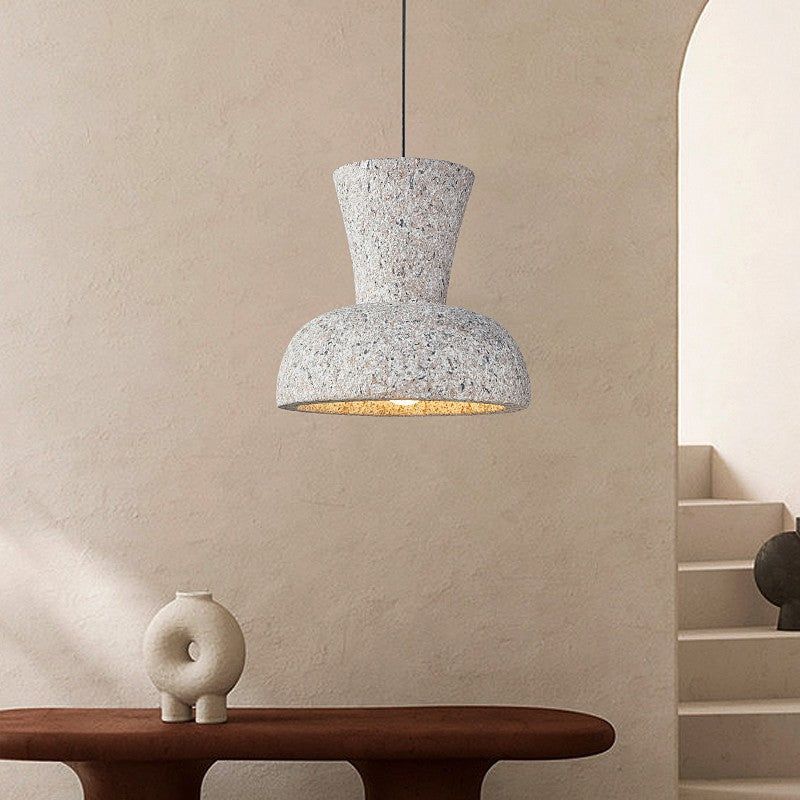 Lámpara colgante compuesta de cúpula japonesa tradicional de 1 luz para dormitorio 