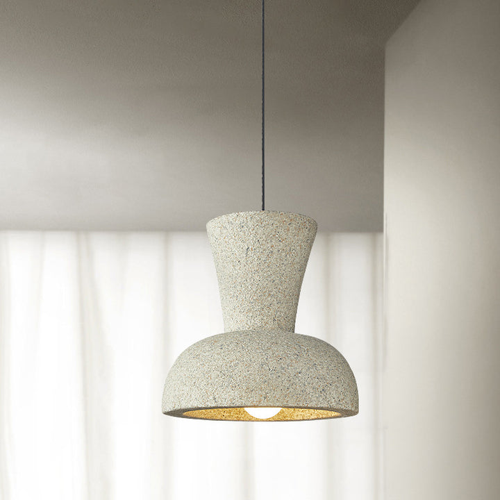 Lámpara colgante compuesta de cúpula japonesa tradicional de 1 luz para dormitorio 