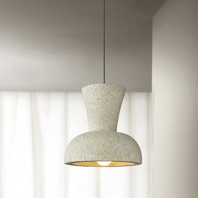 Suspension Luminaire à Une Lumière Composite Dôme Japonais Traditionnel Pour Chambre 