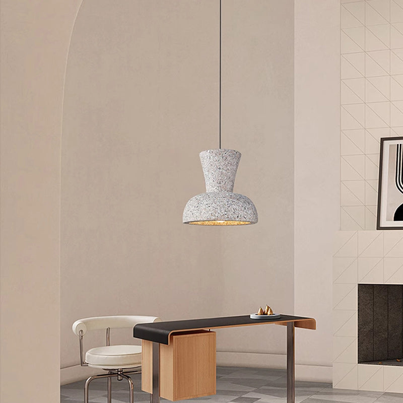 Lámpara colgante compuesta de cúpula japonesa tradicional de 1 luz para dormitorio 