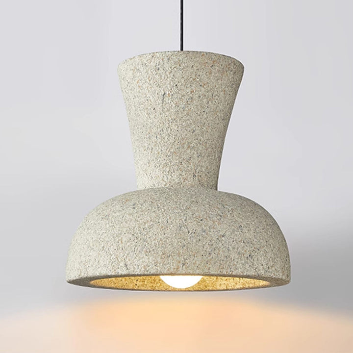 Lámpara colgante compuesta de cúpula japonesa tradicional de 1 luz para dormitorio 