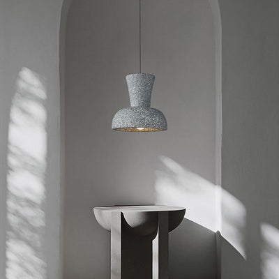 Suspension Luminaire à Une Lumière Composite Dôme Japonais Traditionnel Pour Chambre 