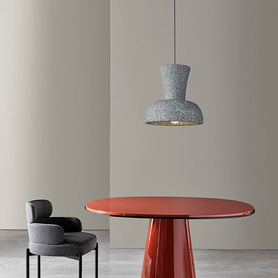Suspension Luminaire à Une Lumière Composite Dôme Japonais Traditionnel Pour Chambre 