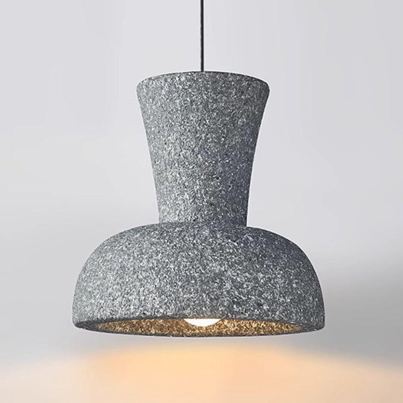 Lámpara colgante compuesta de cúpula japonesa tradicional de 1 luz para dormitorio 