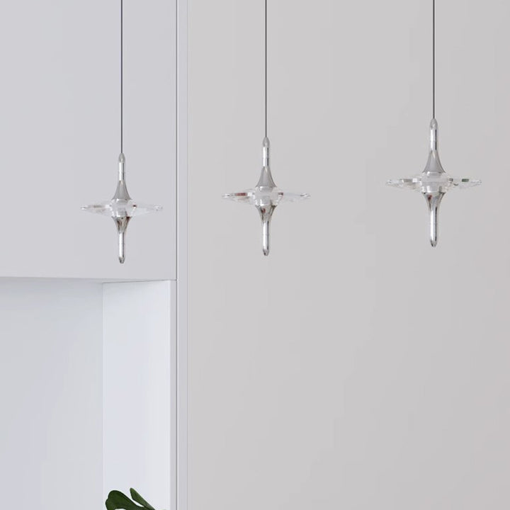 Moderne Einfachheit Kegel Metall Kristall LED Pendelleuchte für das Schlafzimmer 