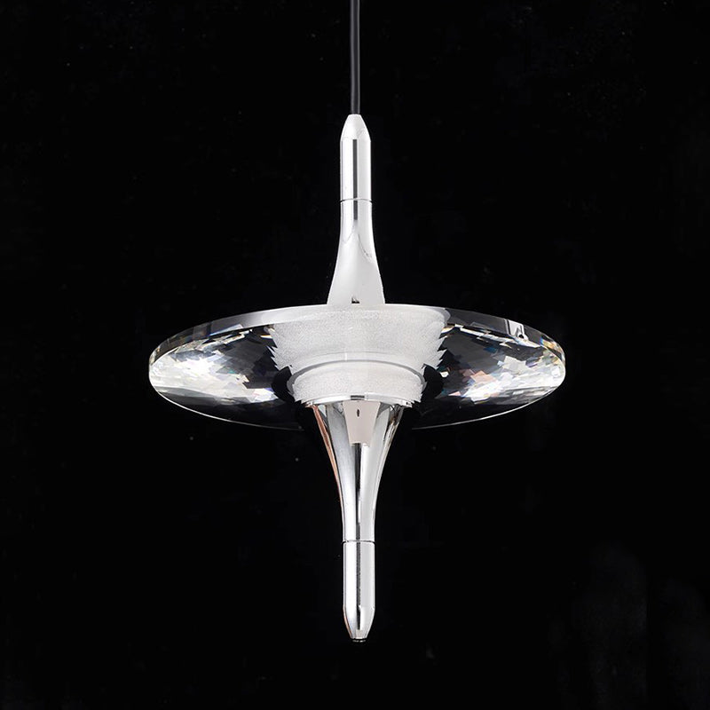 Moderne Einfachheit Kegel Metall Kristall LED Pendelleuchte für das Schlafzimmer 