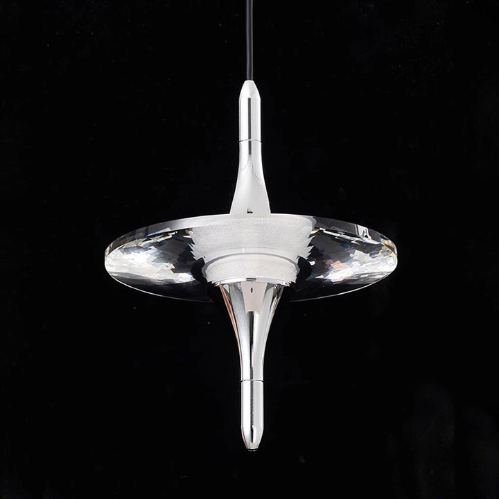 Moderne Einfachheit Kegel Metall Kristall LED Pendelleuchte für das Schlafzimmer 