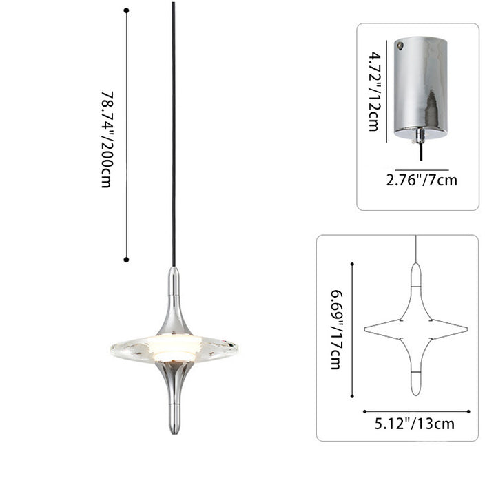 Moderne Einfachheit Kegel Metall Kristall LED Pendelleuchte für das Schlafzimmer 