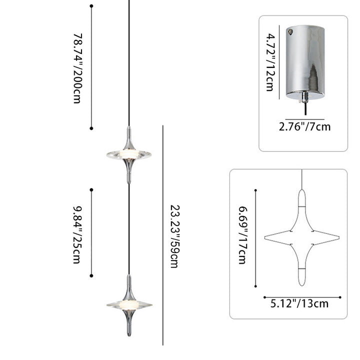Moderne Einfachheit Kegel Metall Kristall LED Pendelleuchte für das Schlafzimmer 