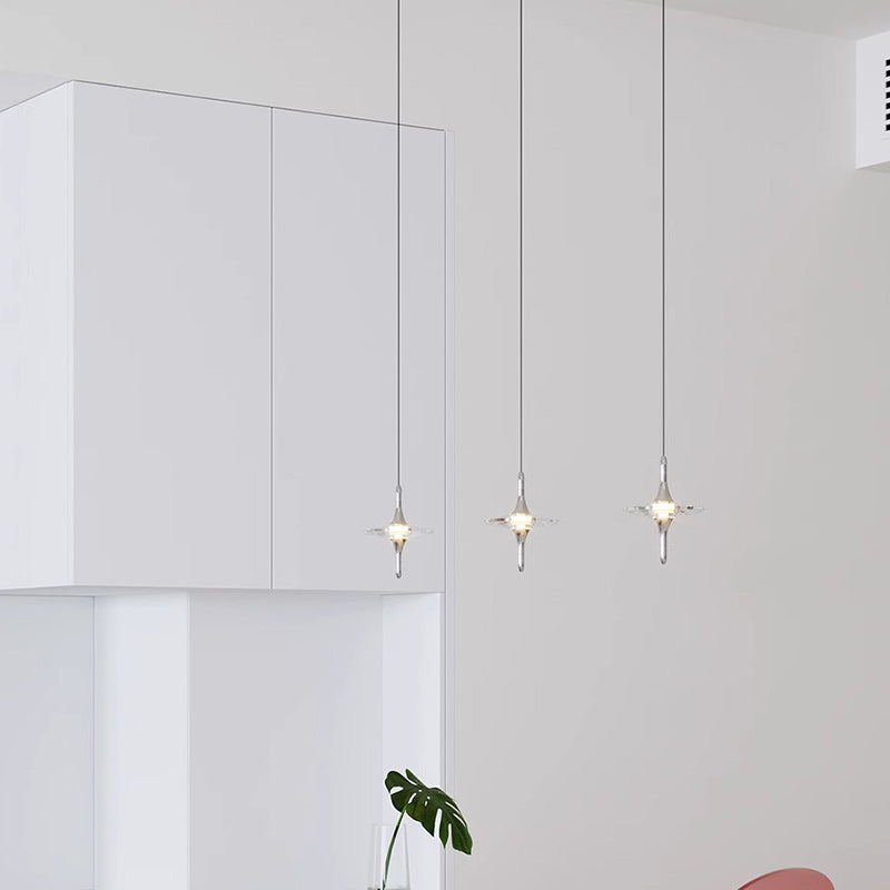 Moderne Einfachheit Kegel Metall Kristall LED Pendelleuchte für das Schlafzimmer 