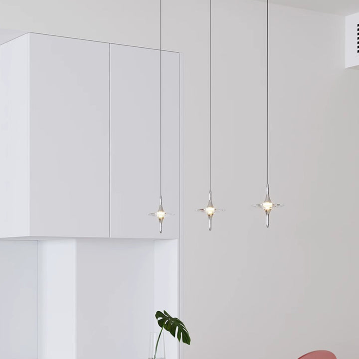 Moderne Einfachheit Kegel Metall Kristall LED Pendelleuchte für das Schlafzimmer 
