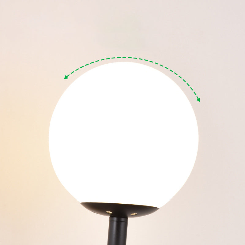 Traditionelle französische Globus Eisen Glas 1-Licht Wandleuchte für Schlafzimmer 