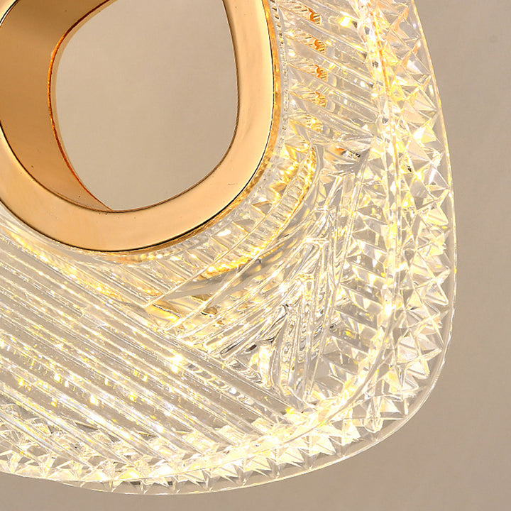 Lustre LED en acrylique métal aluminium diamant de luxe moderne pour chambre 