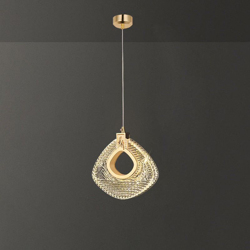 Lustre LED en acrylique métal aluminium diamant de luxe moderne pour chambre 