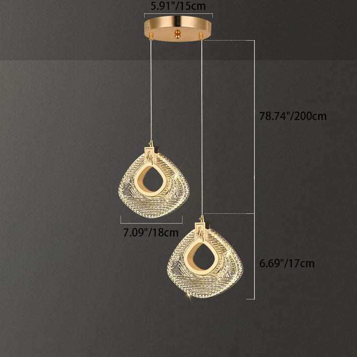 Lustre LED en acrylique métal aluminium diamant de luxe moderne pour chambre 