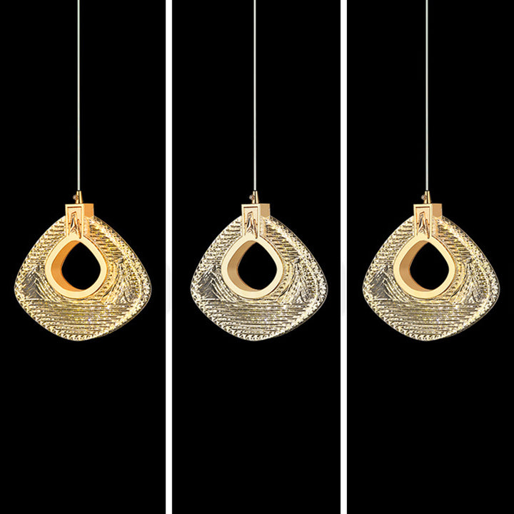 Lustre LED en acrylique métal aluminium diamant de luxe moderne pour chambre 