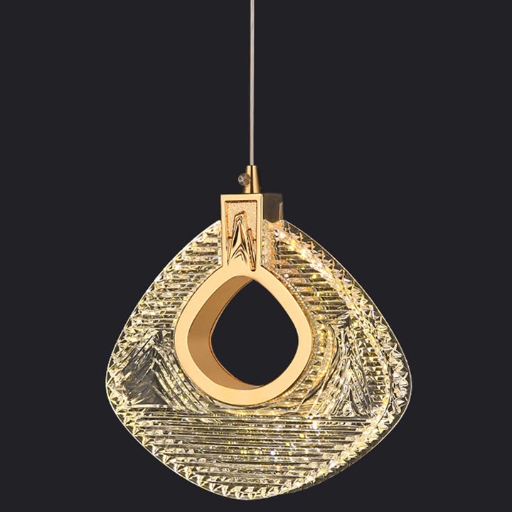 Lustre LED en acrylique métal aluminium diamant de luxe moderne pour chambre 