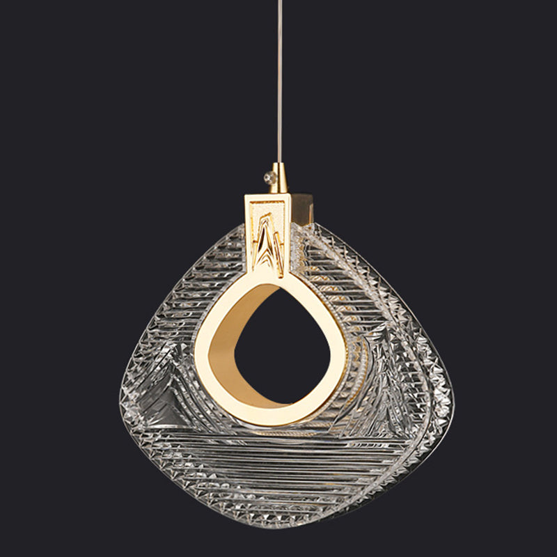 Lustre LED en acrylique métal aluminium diamant de luxe moderne pour chambre 