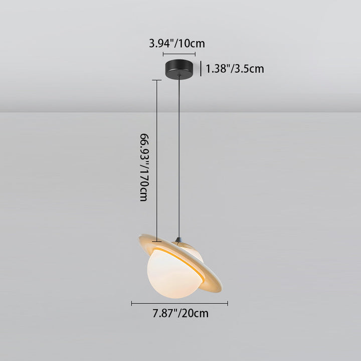 Suspension LED en verre résine acier au carbone créatif contemporain pour chambre 