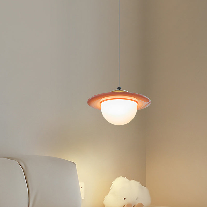 Suspension LED en verre résine acier au carbone créatif contemporain pour chambre 