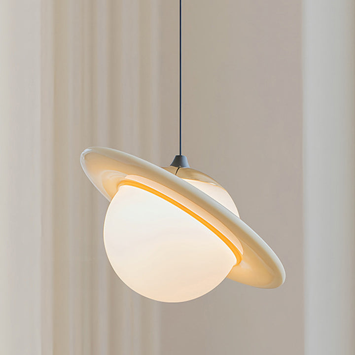 Suspension LED en verre résine acier au carbone créatif contemporain pour chambre 