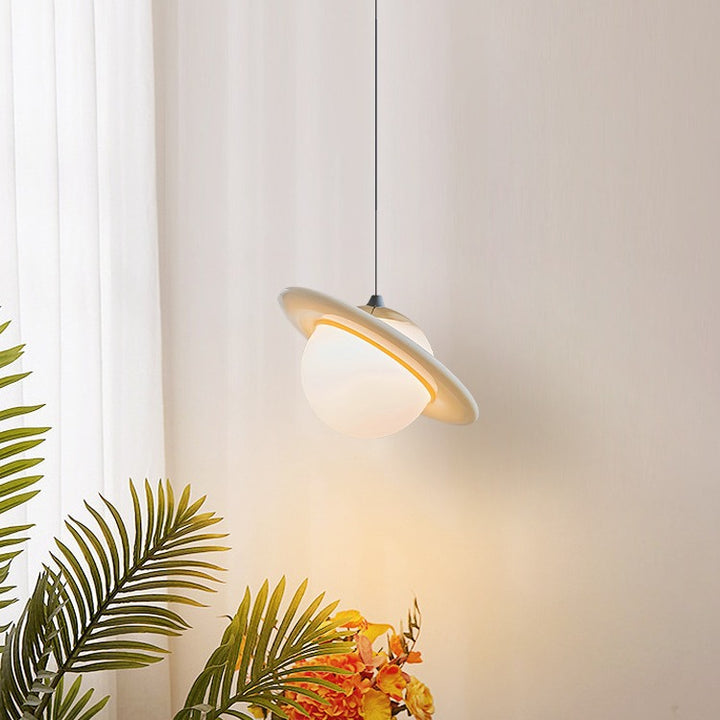 Suspension LED en verre résine acier au carbone créatif contemporain pour chambre 