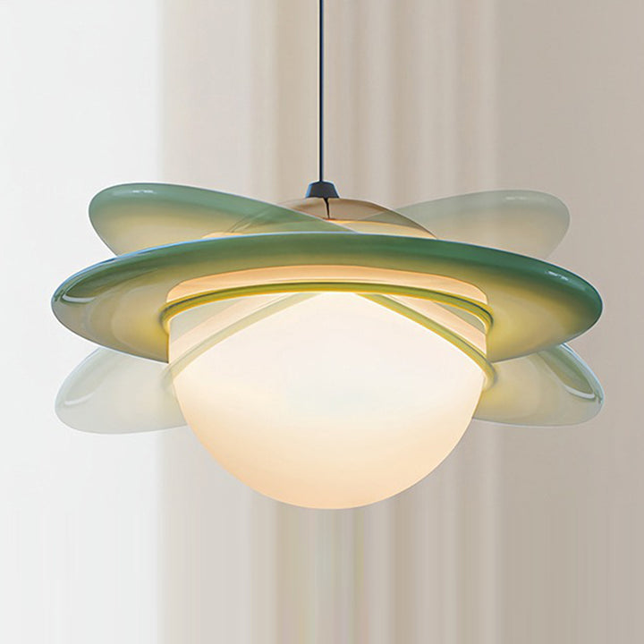 Suspension LED en verre résine acier au carbone créatif contemporain pour chambre 