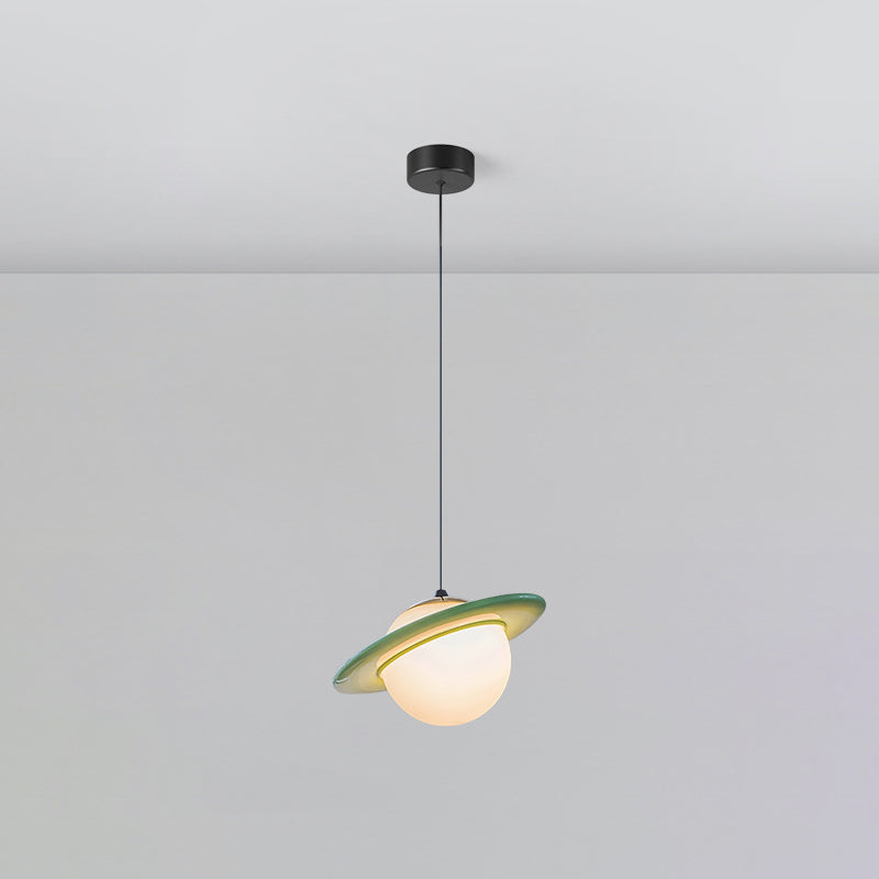 Suspension LED en verre résine acier au carbone créatif contemporain pour chambre 