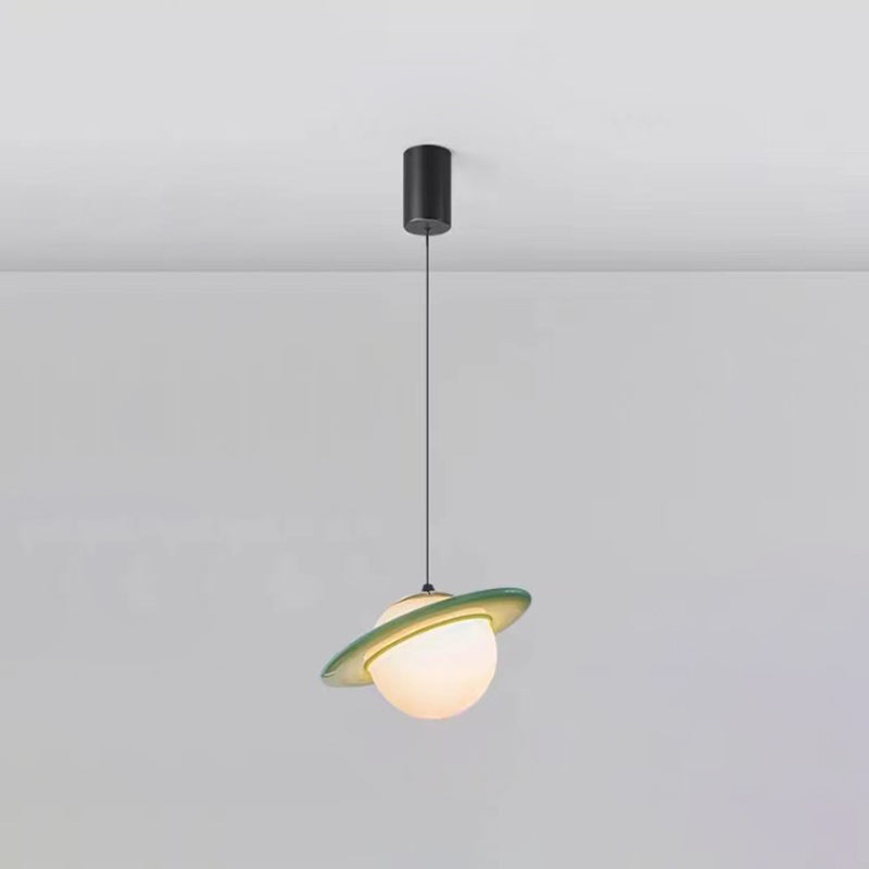 Suspension LED en verre résine acier au carbone créatif contemporain pour chambre 