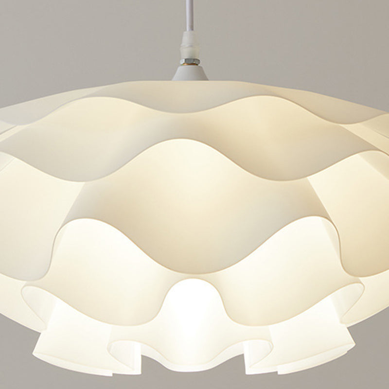 Esfera de flores creativa contemporánea de hierro acrílico con 1 luz colgante para dormitorio 