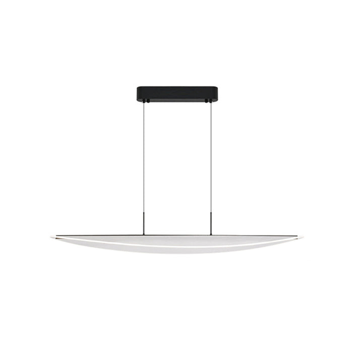 Moderne Einfachheit Oval Eisen Aluminium Acryl LED Kronleuchter Insel Licht für Esszimmer 