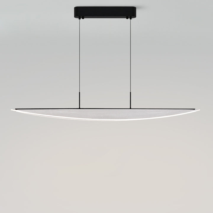 Moderne Einfachheit Oval Eisen Aluminium Acryl LED Kronleuchter Insel Licht für Esszimmer 